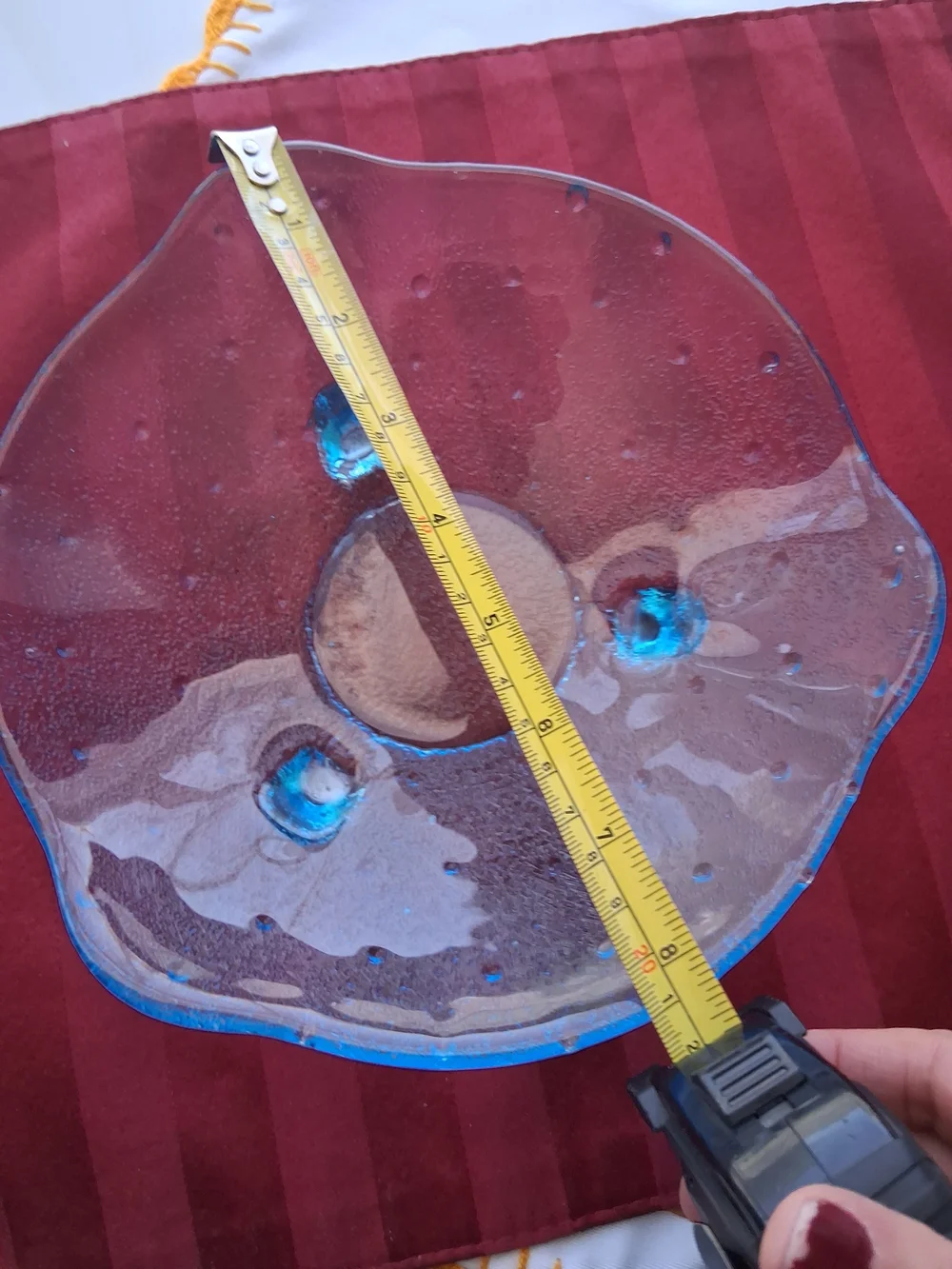 Blue Glass Serving Platter - Elegant Home Accent